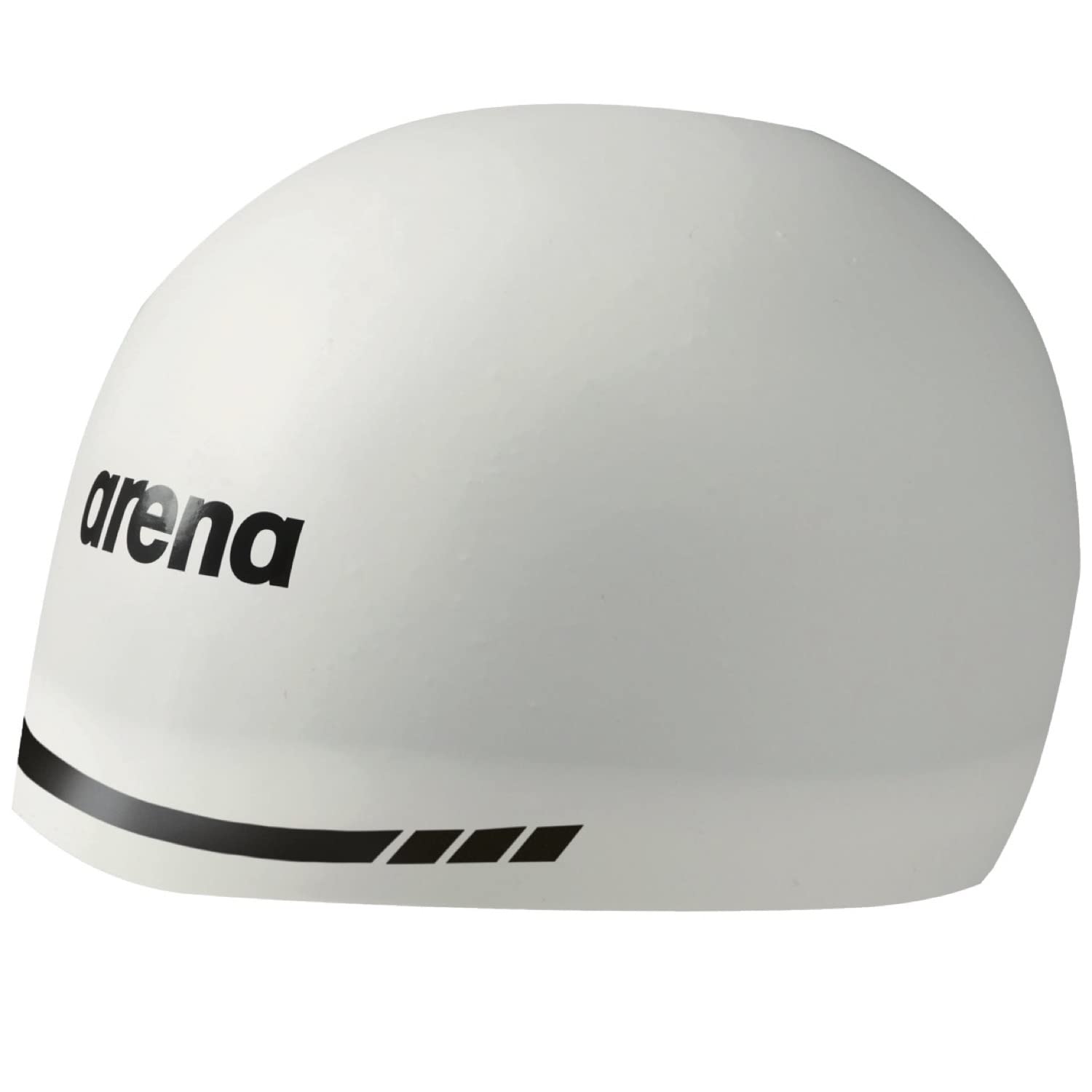 Arena 3D Soft USA Unisex Racing Swim Cap for Women and Men, 100% Silicone, White, Large