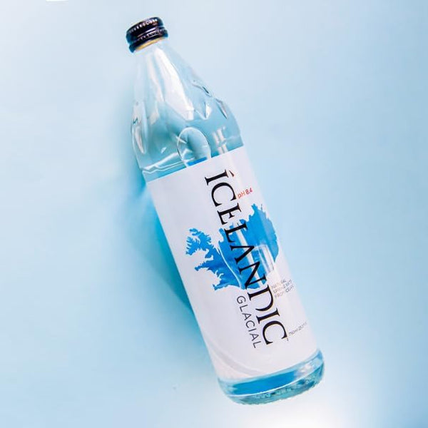 Icelandic Glacial Premium Sparkling Water 750ml Glass Bottles x 12 Per Pack – Alkaline/Low PH, Recycled Packaging, BPA Free, Carbon Neutral from Icelandic Spring. Low TDS and Mineral Content.