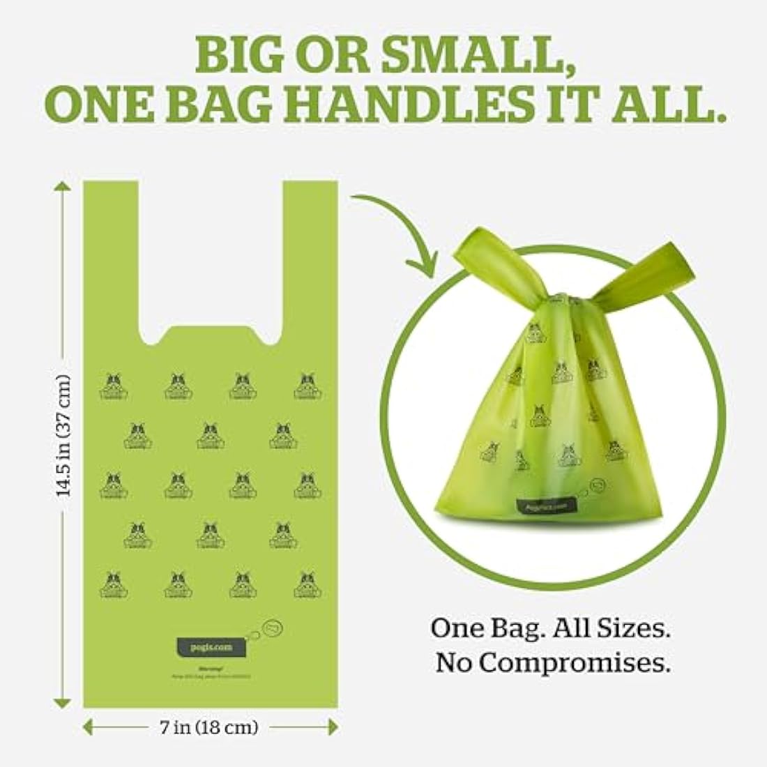 Pogi’s Dog Poo Bags with Handles – Extra Thick, Leak-Proof, Large, Unscented, 900-Count