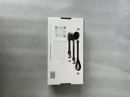 FORTEM Ratchet Straps, 748kg Break Strength, 4 Pack 4.6m x 2.54cm Tie Down Strap Set, 4 Soft Loops, Motorcycle Straps Tie Downs, Cargo Cam Buckles, Rubber Handles, Carry Bag