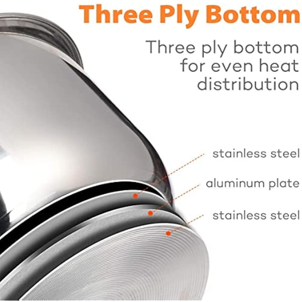 Goldlion Stainless Steel Inner Pot Compatible with Ninja Foodi 6.5 Quart Accessories Replacement Insert Liner