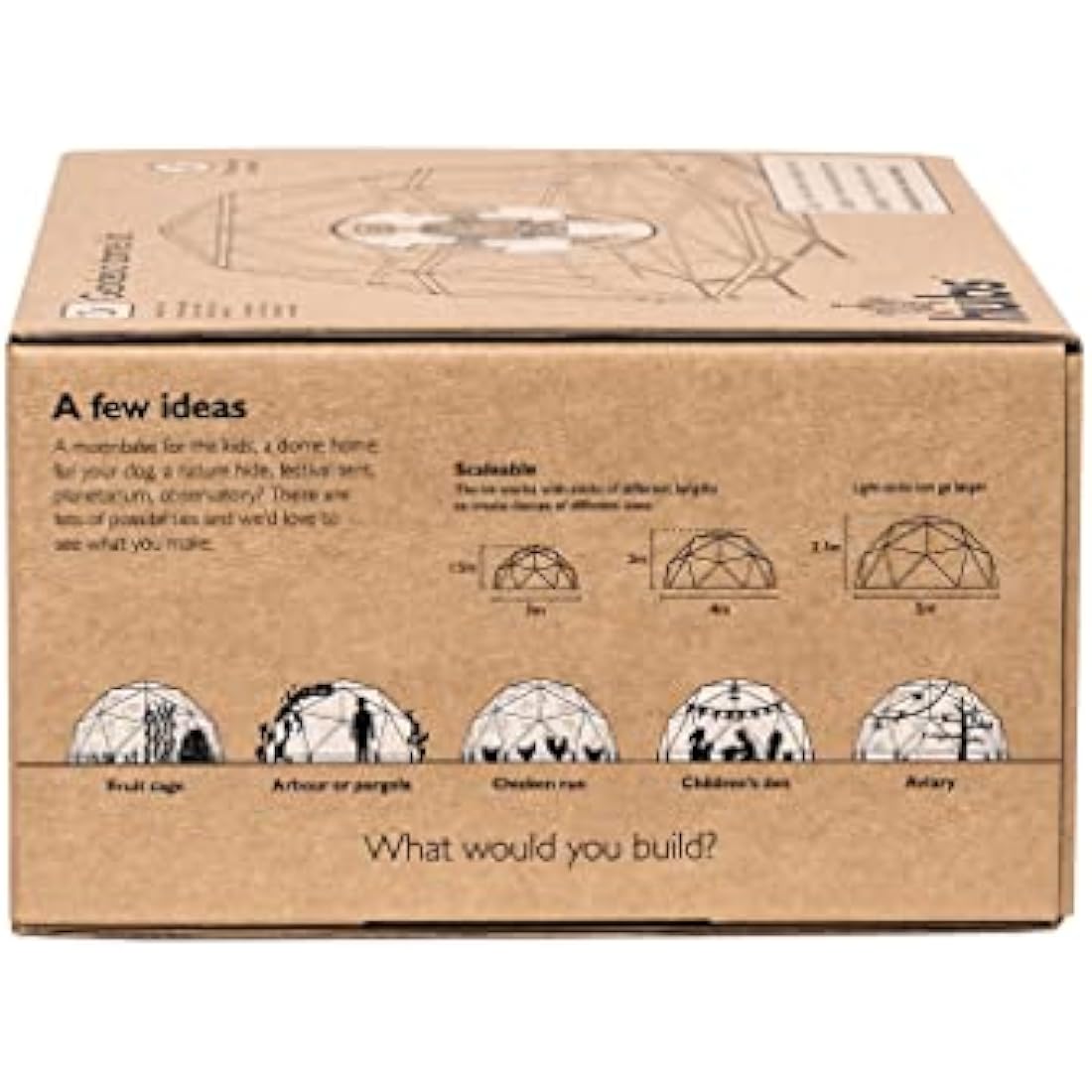 hubs Geodesic Dome Kit - Scalable - DIY - Garden Building - Architecture - Buckminster Fuller - Arbour - Fruit Cage - 26pcs