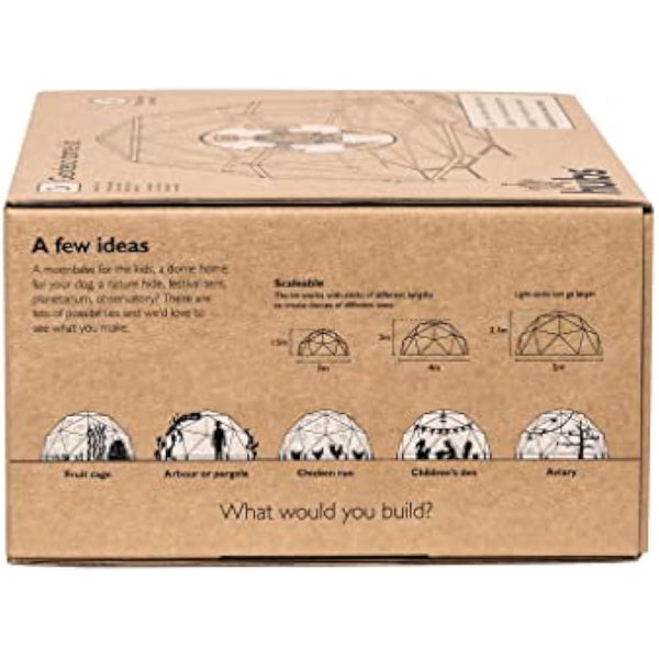 hubs Geodesic Dome Kit - Scalable - DIY - Garden Building - Architecture - Buckminster Fuller - Arbour - Fruit Cage - 26pcs