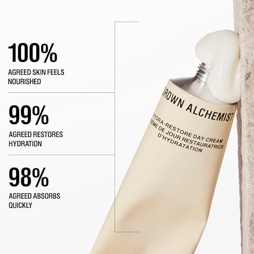 Grown Alchemist Hydra-Restore Day Face Cream - Luxury Daily Moisturising Cream and Natural Make Up Primer - Hydrating Face Moisturiser with Antioxidants Aloe, Vitamin E, Vegan Plant Oils