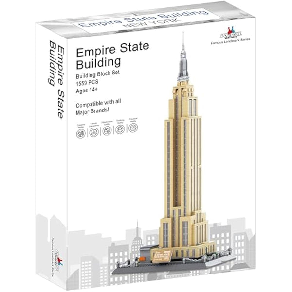 APOSTROPHE Games Empire State Building Block Set (1,993 Pieces) New York's Empire State Building Famous Landmark Series - Architecture Model for Kids and Adults