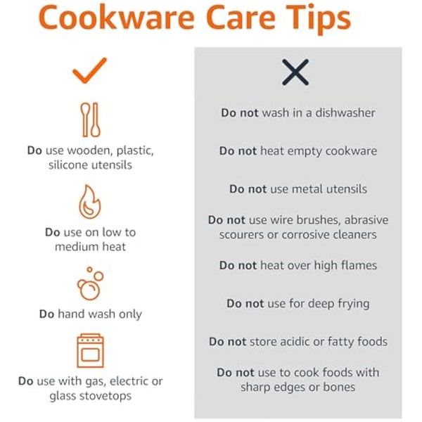 Amazon Basics 3-Piece Non-Stick Frying Pan Set, 20 cm, 25 cm, and 30 cm, Variety Pack, Black