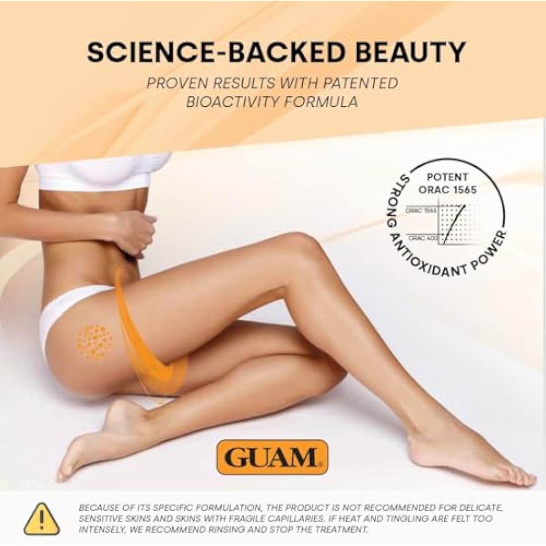 GUAM Seaweed Mud Stubborn & Deeply Rooted Anti Cellulite Treatment - 500g Antioxidant Hot Body Mask Cellulite Remover for Legs & Thighs - Skin Firming Cream to Reduce Imperfections & Boost Circulation