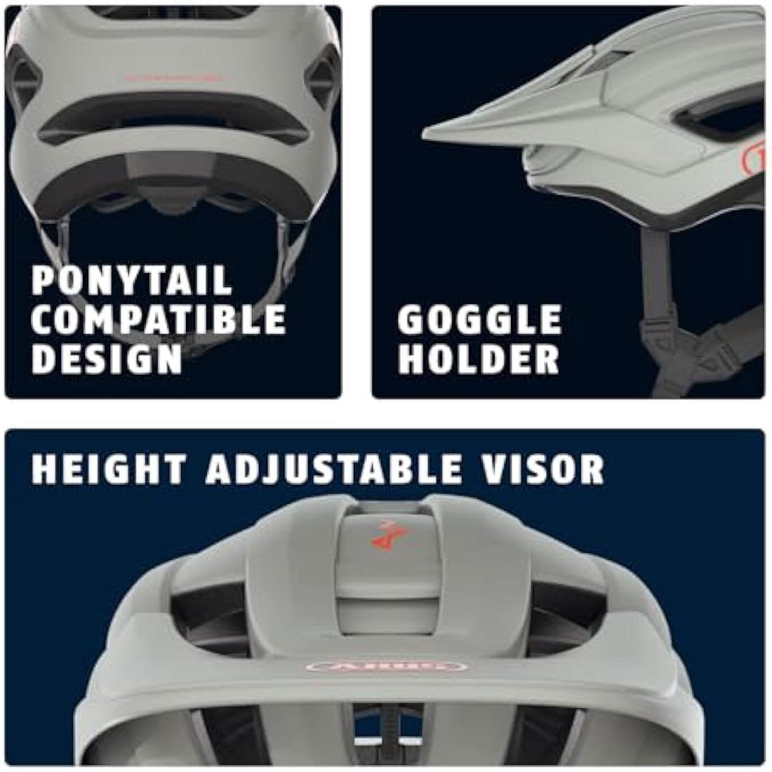 ABUS CliffHanger MTB helmet - bike helmet for demanding trails - with large ventilation openings & TriVider strap system - for men and women