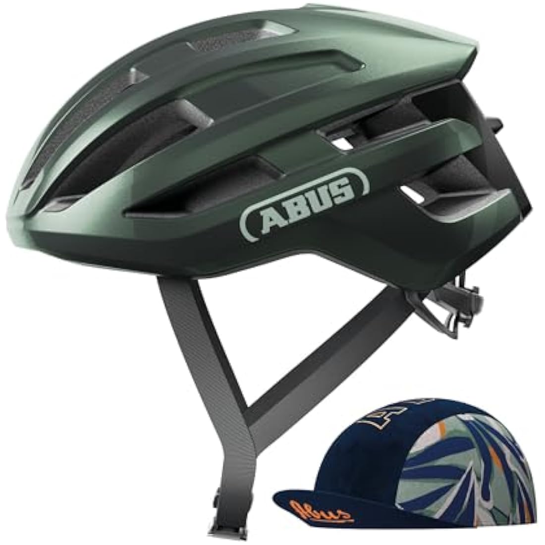 ABUS PowerDome ACE road bike helmet - with Race Cap - lightweight bike helmet with clever ventilation system - Made in Italy - for men and women