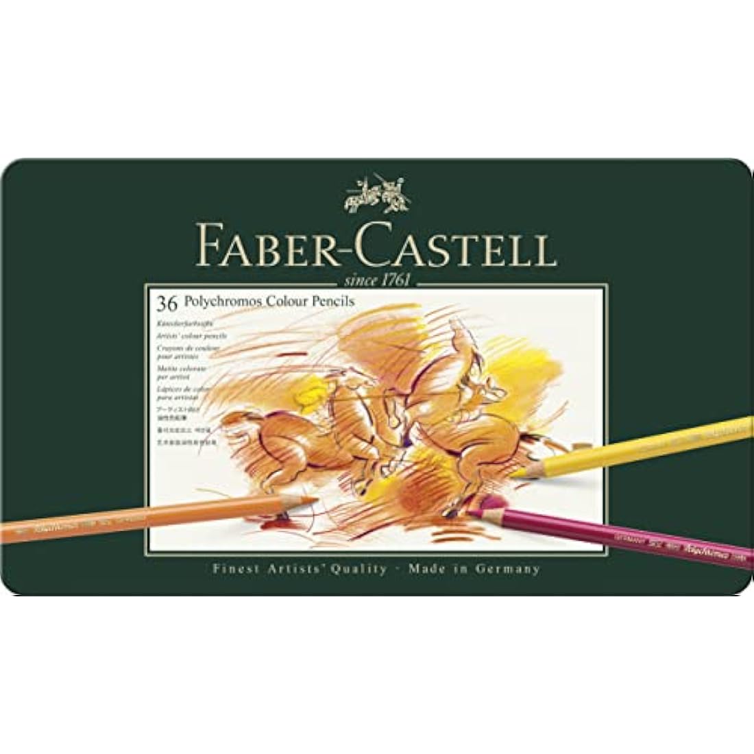 Faber-Castell - Polychromos colour pencil, tin of 36 (110036)