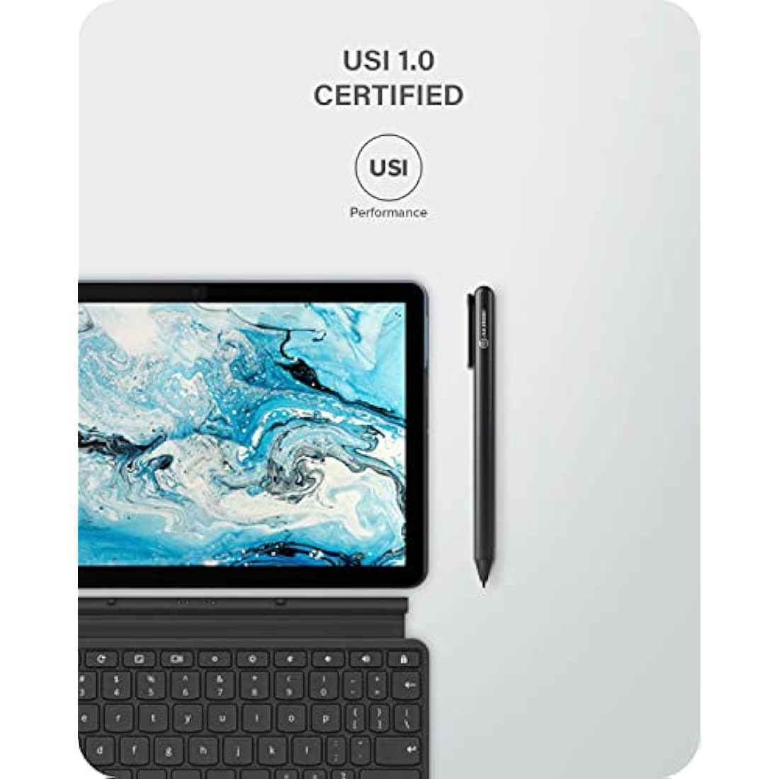 ALOGIC USI Active Stylus Pen, USI 1.0, 4096 Levels Pressure, Precision Design, Premium Build Quality, compatible with Chrome OS device Black ALUS19