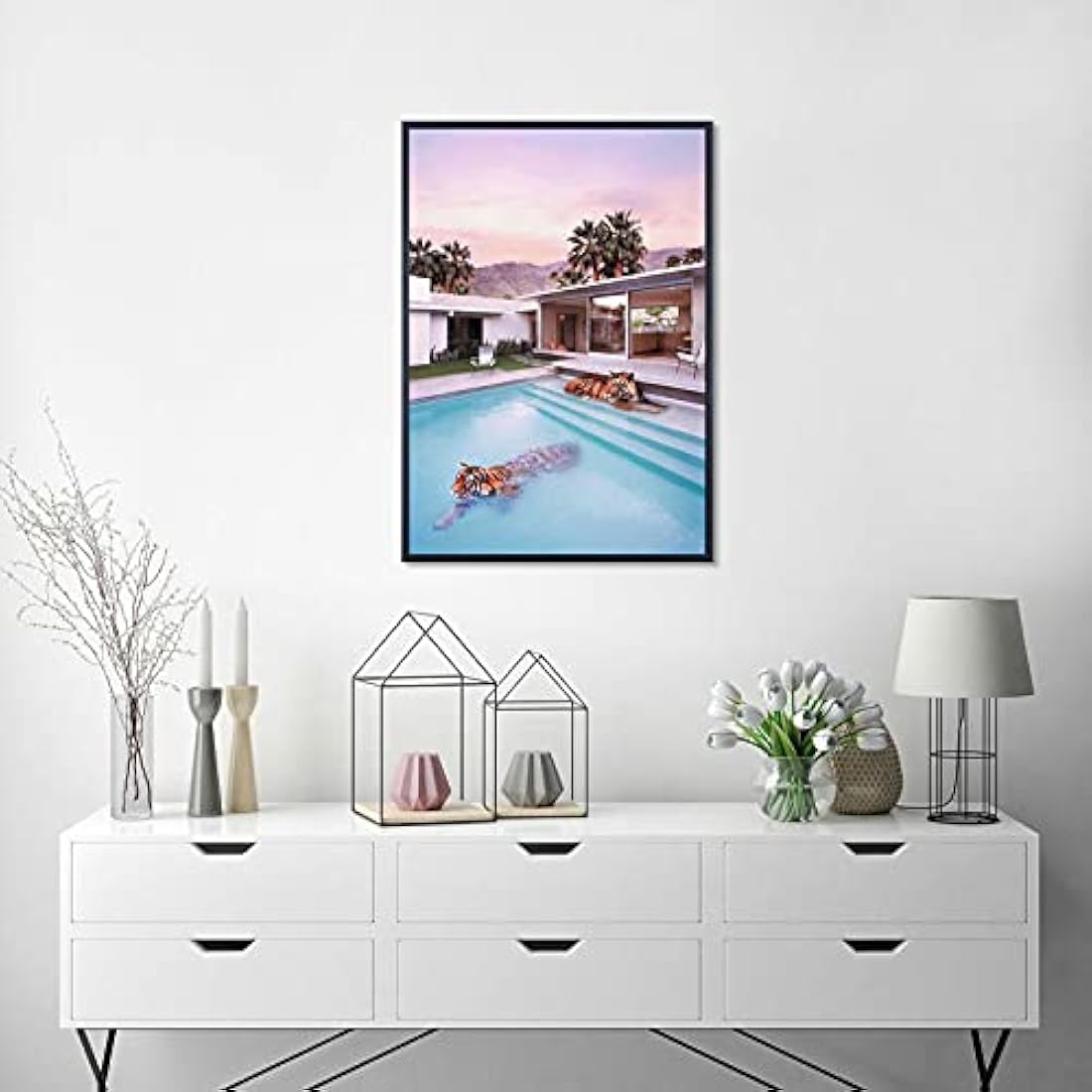 A2 Black Aluminium Certificate Frame,2 Pack Poster Frame with Plexiglass Front , 42x59cm CM Photo Picture Frame for Wall Mounted,Set of 2