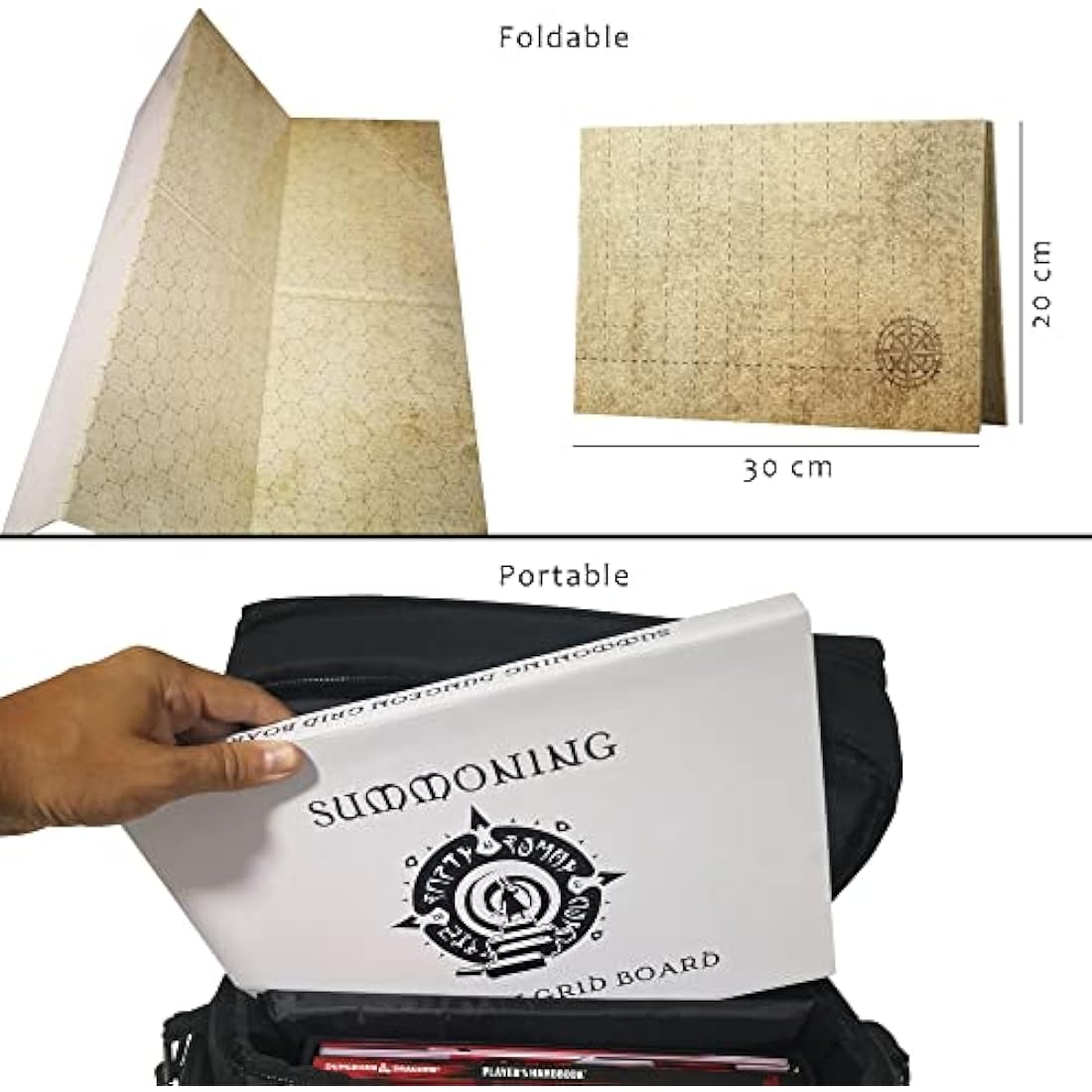 Doctor Frikistein Summoning Dungeon Grid Board | ESSENTIAL RPG – Battle – Tabletop games accessory COMPATIBLE with D&D, Pathfinder, Warhammer | DOUBLE-SIDED, REUSABLE, DURABLE AND FOLDABLE