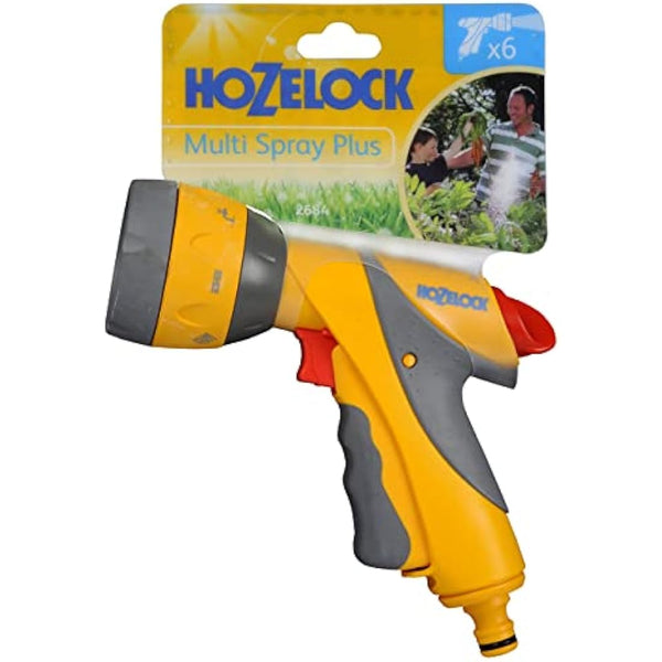 HOZELOCK - Multi-Jet Spray Gun Plus : Ideal for Daily or Intensive Use, Multi-task Gun, Ergonomic, Easy-to-use, Lockable and Flow-controlled: 6 Spray Patterns [2684P0000]