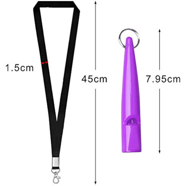 kuou 4 Pcs Professional Dog Whistles, Dog Training Whistle High Pitch Plastic Dog Whistles With Lanyard Keychain for Barking & Recall