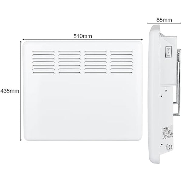 MYLEK Panel Space Heater 1KW Eco Smart WiFi App Radiator Electric Low Energy, 1KW,1.5KW, 2KW Available - Wall Mounted or Floor Standing, Bathroom IP24 Rated for Homes, Offices (1000w)