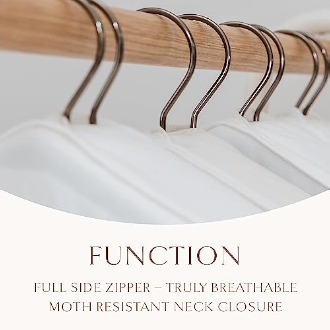 Hayden Hill Luxury Organic Cotton Garment Bag - Long 58 Inch - Breathable Dress Cover - For Clothes & Full Length Coats - Carbon Neutral