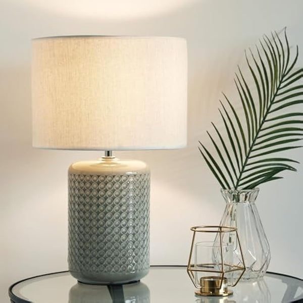 Pauleen 48020 Go for Glow max. 20W for E27 Bedside Table luminaire Green Beige 230V Ceramic/Fabric Without lamp