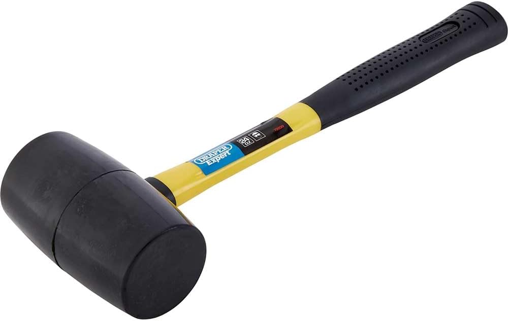 Draper Expert Rubber Mallet 750g | Multi-Purpose Mallet Soft Hammer | Shock Absorbing Grip | 72020