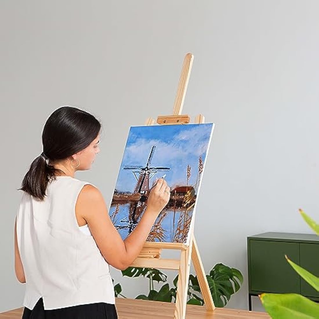 Elan Stretched Canvases 40x50 CM, 6-Pack Art Canvases for Painting 280 GSM, Triple Primed Stretched Canvas for Painting, Blank Canvas 40x50 CM