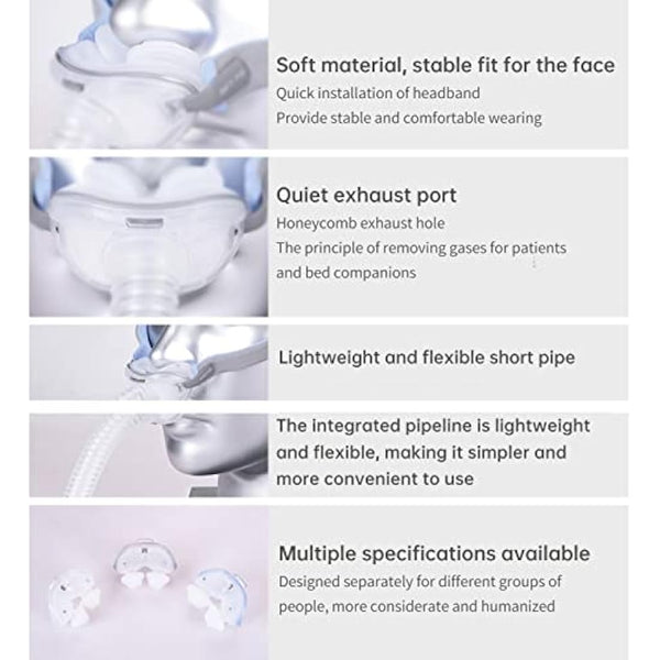 AirFit P10 Nasal Pillow Tube Frame, Headgear Strap Fit for ResMed AirFit P10, Full Combination Mask Accessory Includes Headgear Strap, Frame, Tube, S M L Size 3X Nasal Pillow, Mask Fit for Sleep