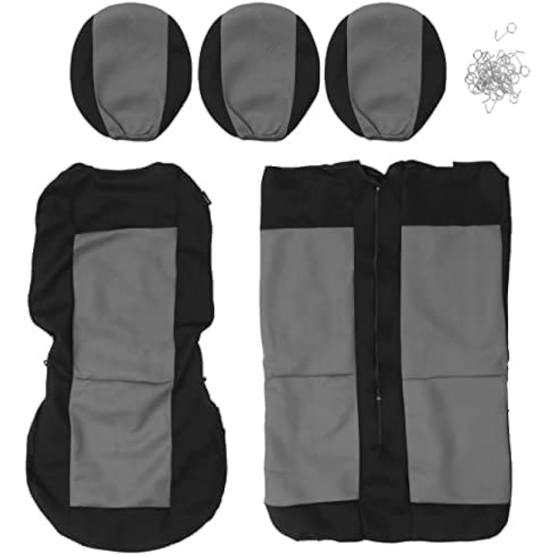 Grey Black Van Seat Covers Universal Fit Most Vans Trucks Lorry Front Single & Double Seat Covers for 2+1