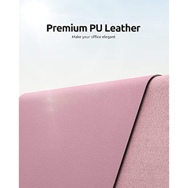 YSAGi Leather Desk Mat, Large Mouse Mat, Non-Slip Desk Pad, Waterproof PU Leather Table Protector Writing Pad for Office and Home (60 x 35 cm, Pale Mauve)