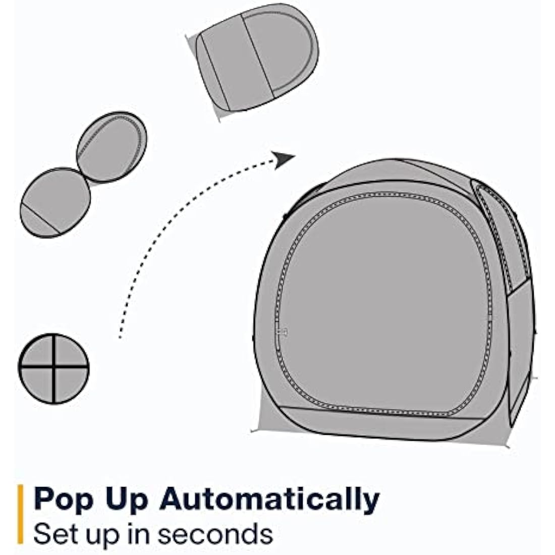 EighteenTek Pod All Weather Sports Tent with Sealed Floor - Instant Tent Shelter - Outdoor Bubble Tent - Rain Tent Camping Sun Shelter Pop Up Clear, Patent Pending for Sports Events Fishing Cheering