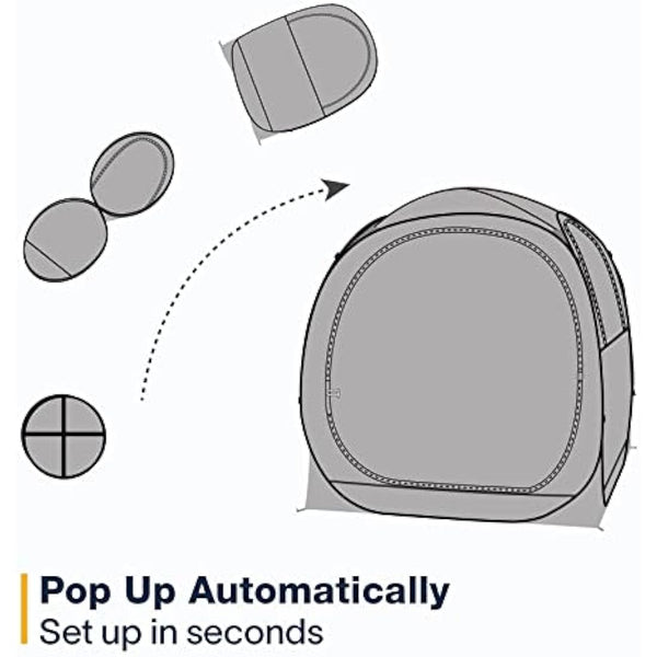 EighteenTek Pod All Weather Sports Tent with Sealed Floor - Instant Tent Shelter - Outdoor Bubble Tent - Rain Tent Camping Sun Shelter Pop Up Clear, Patent Pending for Sports Events Fishing Cheering