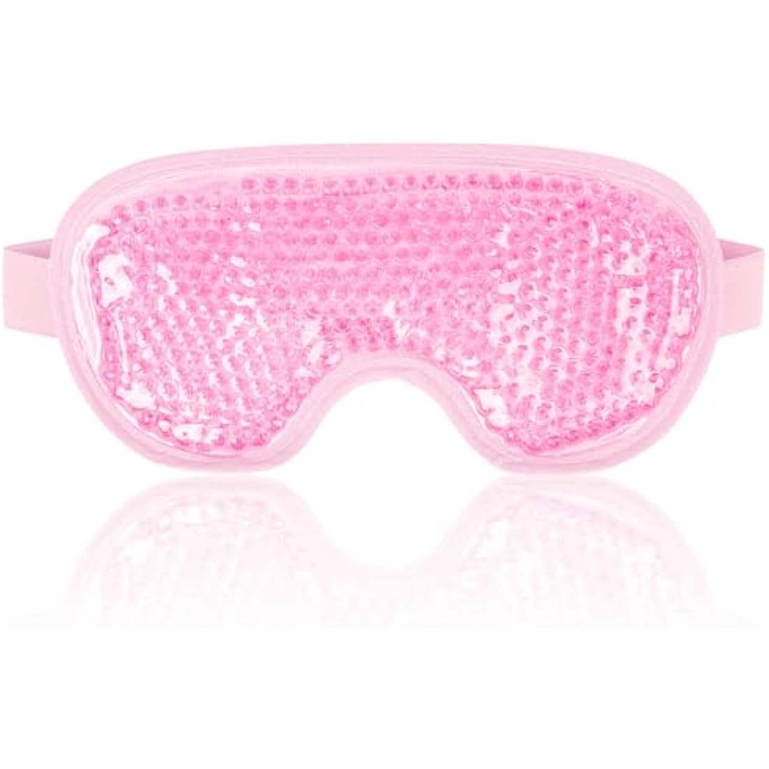 NEWGO Cooling Eye Mask for Puffy Eyes, Reusable Hot Cold Therapy Gel Cold Eye Mask for Migraine, Headache, Dark Circles, Dry Swollen Eyes, Sinus Pain-Light Pink