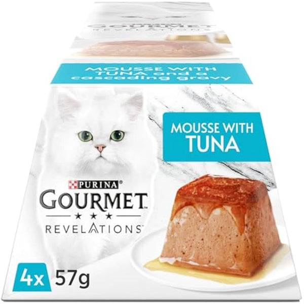 GOURMET Revelations Mousse Tuna Wet Cat Food 4x57g , Pack of 6