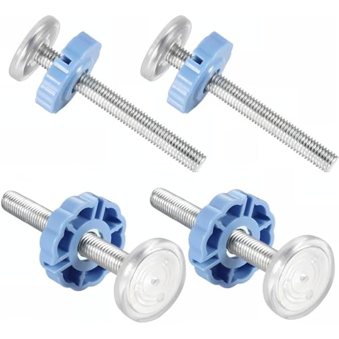 4 Pack Pressure Mounted Baby Gates Threaded Spindle Rods M10 Walk Thru Gates Accessory Screw Bolts Kit for Baby Safety Gates Pet Dog Gate Stair Gates(Blue)