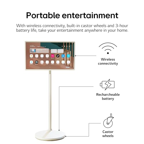 LG StanbyMe 27ART10AKPL 27 inch Wireless TV | Portable Smart Display | 1080p | 2023 series