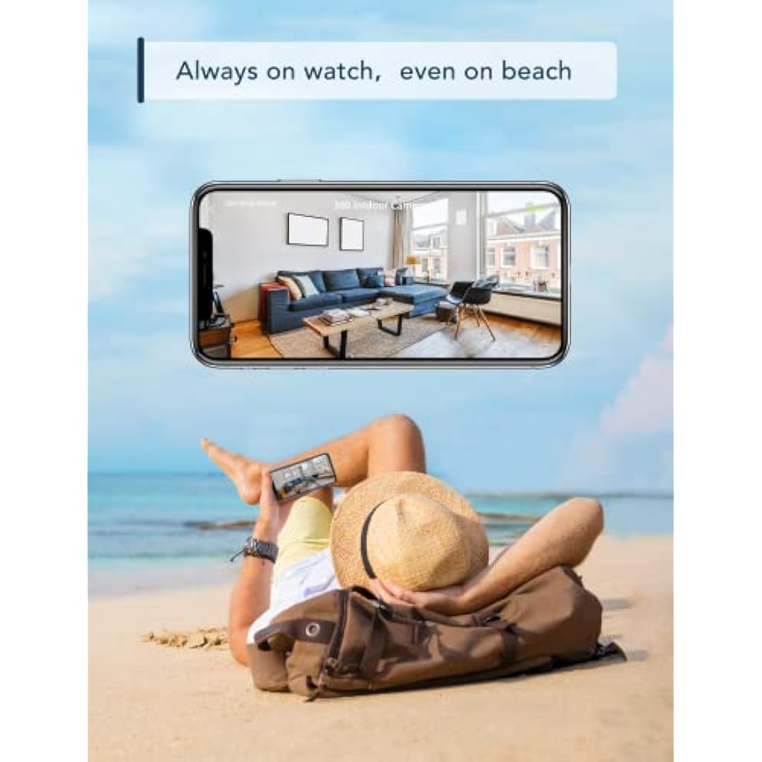 GNCC Indoor Camera 1080P Security Camera 2 Packs CCTV Camera House Security, Home Security Cam, Motion/Sound Detection, 2-Way Audio, Night Vision, Real-Time Alert, SD&Cloud, 2.4G WiFi