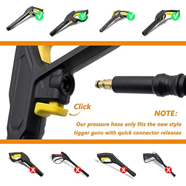 Fai Top 15M Replacement Pressure Washer Hose, Pressure Washer Hose for Karcher K Series Pressure Washers K2 - K7