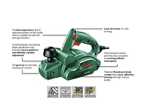 Bosch electric planer PHO 1500 (550 Watt, in Carton Packaging)