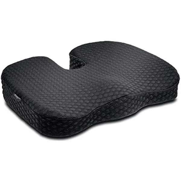 Kensington Premium Cool-Gel Seat Cushion, Black - Relieves Spine Pressure, Improves Posture, Siatica, Orthorpedic (K55807WW), 363x460x71