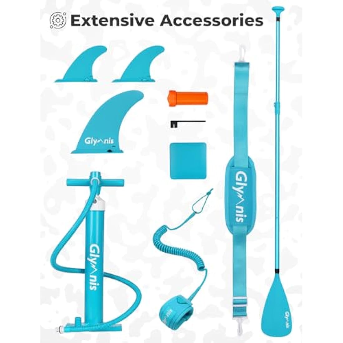 Glymnis Inflatable Stand Up Paddle Board 10'6"×32"×6" SUP Paddleboard with Adjustable Paddle, Pump, Backpack, Leash, Fin, Repair Kit, Non-Slip Paddle Boards for Adults & Youth