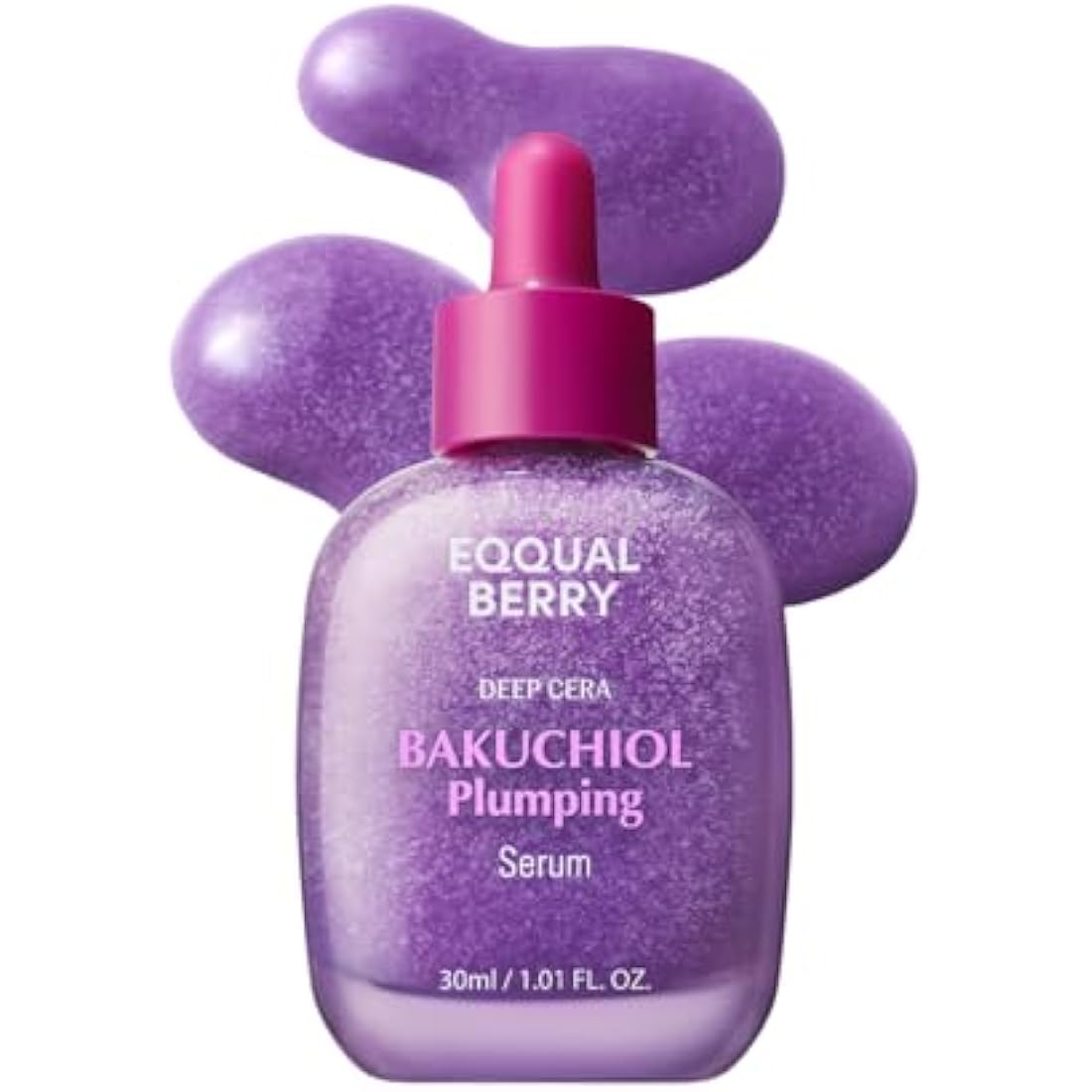 EQQUALBERRY Bakuchiol Plumping Serum - Pore and Wrinkle Minimiser | Retinol Alternative for Sensitive Skin | Improves Strength and Elasticity with Ceramide, 30 ml