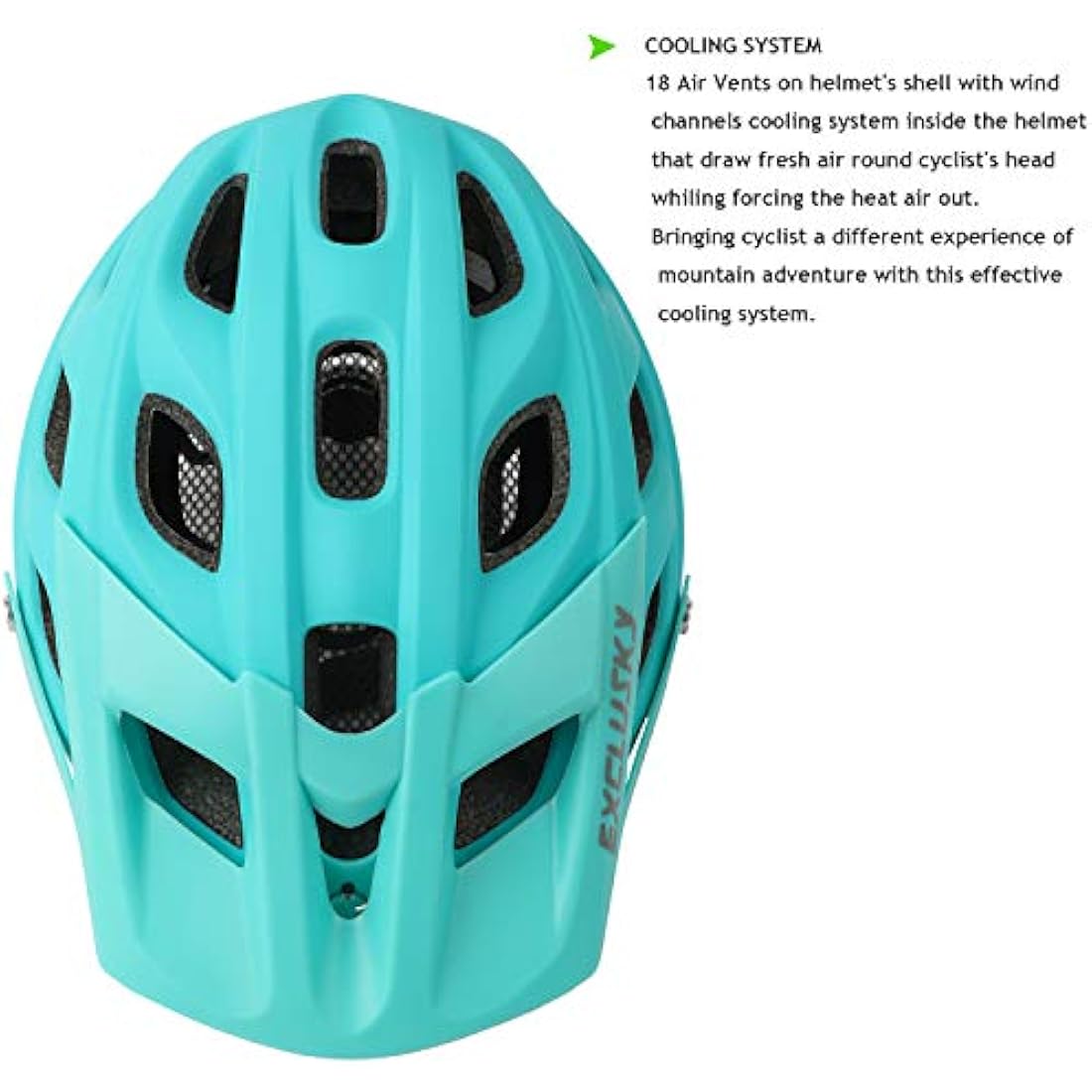 Exclusky Mountain Bike Helmet, MTB Helmet Adult Lightweight Breathable Mens Bike Helmet Cycling Mountain & Road Bicycle Helmets for Men Women