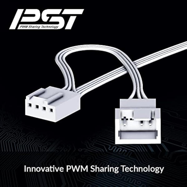 ARCTIC P12 PWM PST A-RGB (3 Pack) - PC Fan, 120mm Fan, PC Case Fan, Optimized for static pressure, Semi-passive: 200-2000 rpm (0 rpm <5%), 5V 3 pin ARGB LED - White