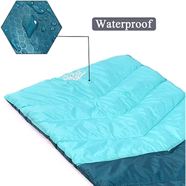 Flantree Sleeping Bag 4 Seasons Adults & Kids for Camping Hiking Trips Warm Cool Weather,Lightweight and Waterproof with Compression Bag,Indoors Outdoors Activities