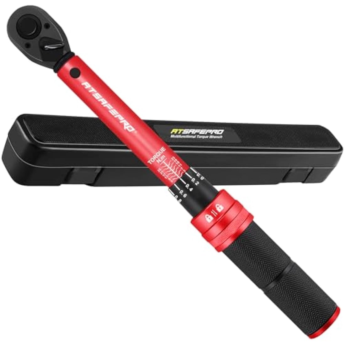 ATsafepro Torque Wrench 1/4",Bike Torque Wrench 3-25Nm Drive Click High Precision Repair Spanner for Bicycle Maintenance Kit for Road and Mountain Bikes Two-Way Ratchet