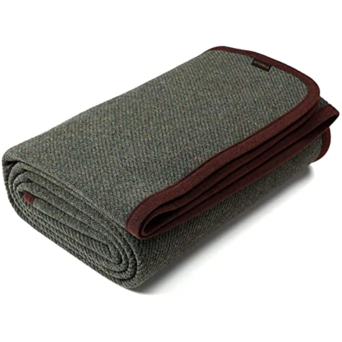 ACUSHLA Merino Wool Throw Blanket - Warm, Thick, Washable, Large Throw - Great for Indoor Outdoor Camping 160 x 200 cm (Wool) - Military (Olive)