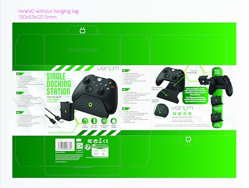 Venom Charging Dock with Rechargeable Battery Pack - Black (Xbox Series X & S/Xbox One)