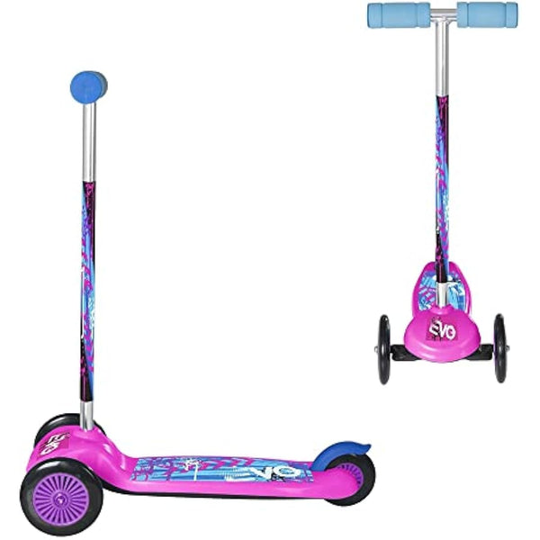 EVO Pink Move & Groove Scooter | Kids 3-Wheel Scooter Perfect For Boys & Girls