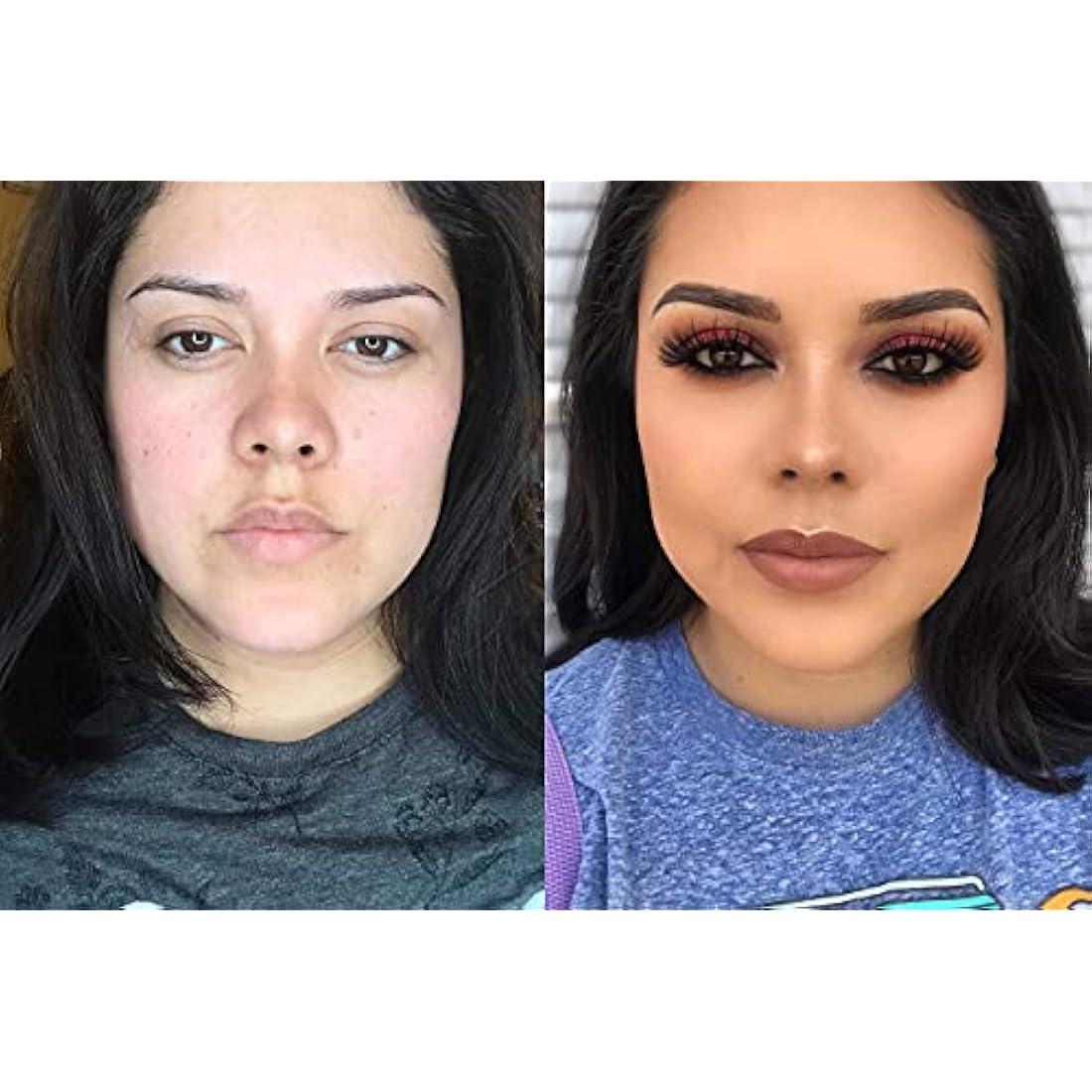 3D Faux Mink Eyelashes Natural Long Looking 5 Pairs Reusable False Lashes Soft Fluffy Full Eyes Lash