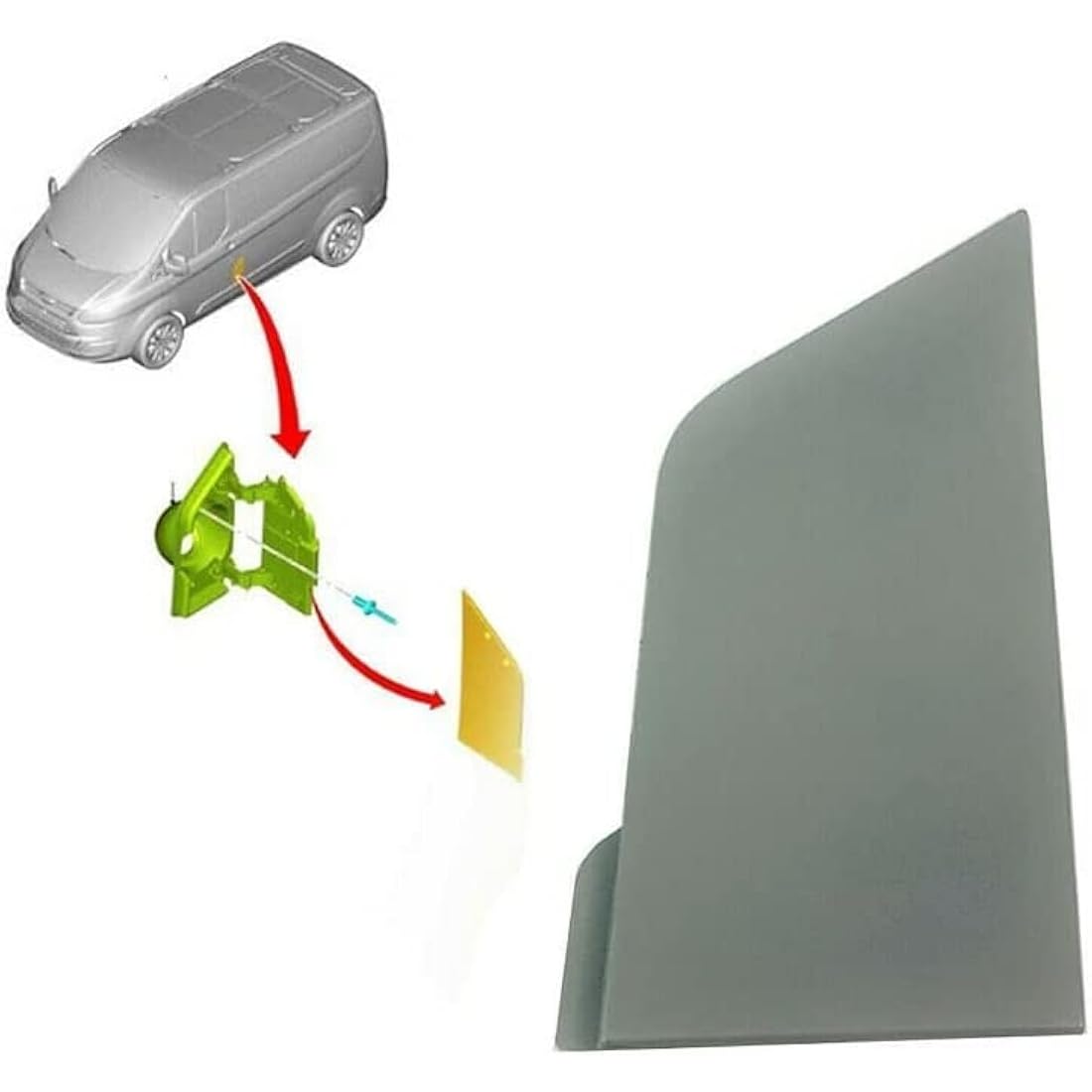 Fuel Tank Filler Flap Cover Cap Primed FOR FORD TRANSIT TOURNEO CUSTOM (2012-2016) 1771170, BK21V405A02CBXWAA