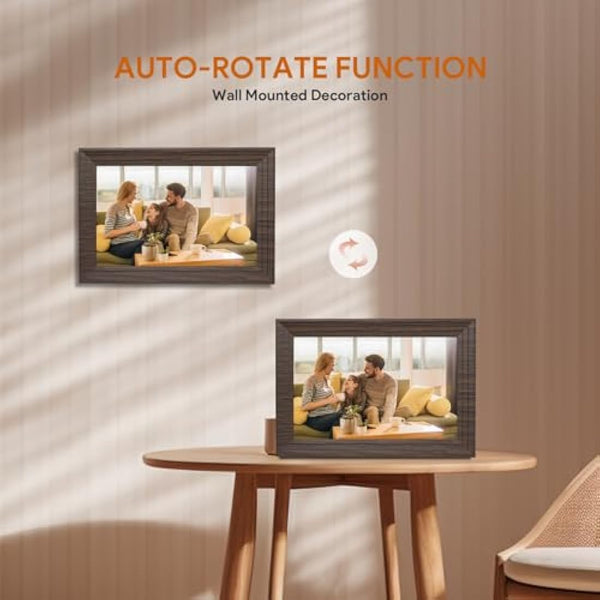 Aorpdd 10.1 Inch WiFi Cloud Digital Photo Frame, 1280 * 800 Resolution 16:10 HD IPS Touch Screen Display, 32GB Storage Space, Share Your Photos and Videos via Free Frameo at Anytime and Anywhere