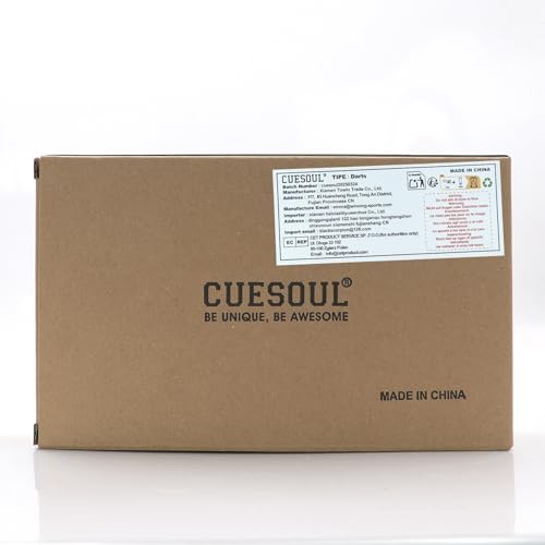 CUESOUL 90% Tungsten Steel Dart 22/24/26/28/30 Grams Darts Set Center Weighted Enhanced Control, Knurled Surface Supergrip, Aluminum Shafts Case
